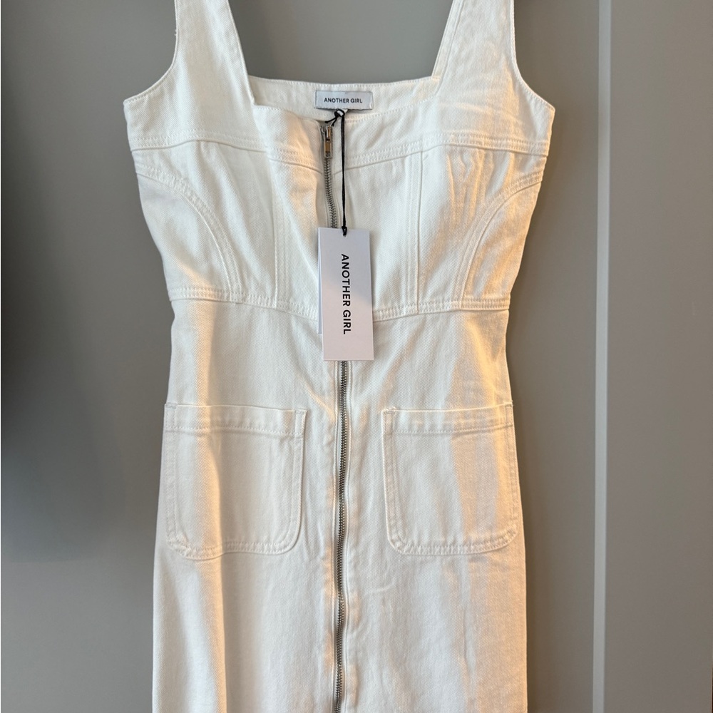 Pacsun (Another Girl) White Denim Dress